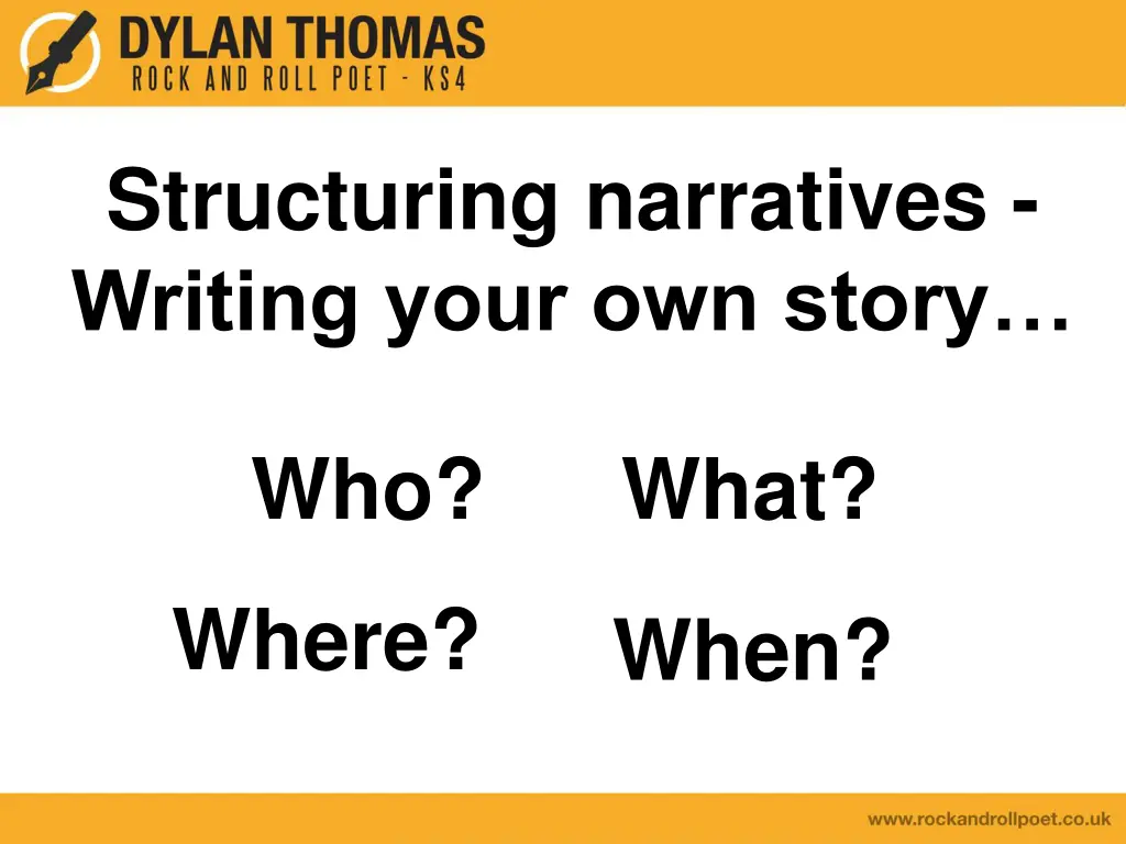 structuring narratives writing your own story
