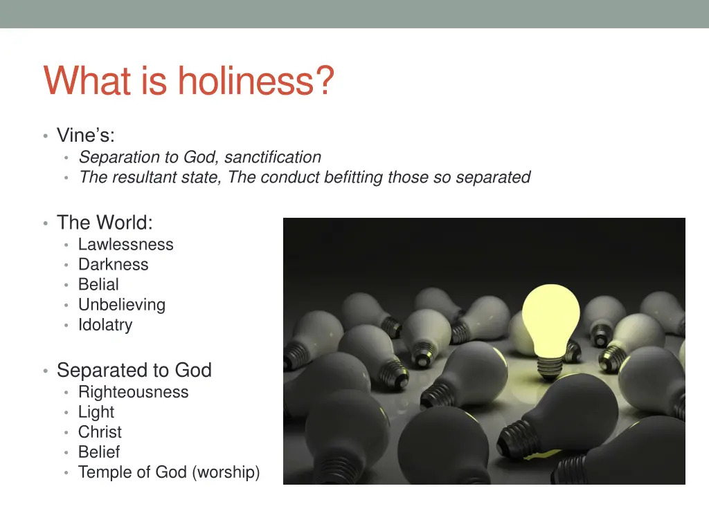 what is holiness