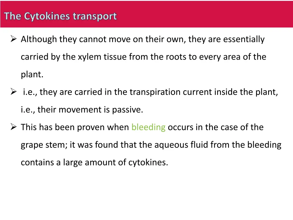 the cytokines transport