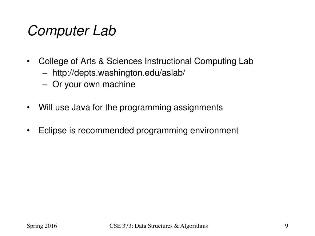 computer lab