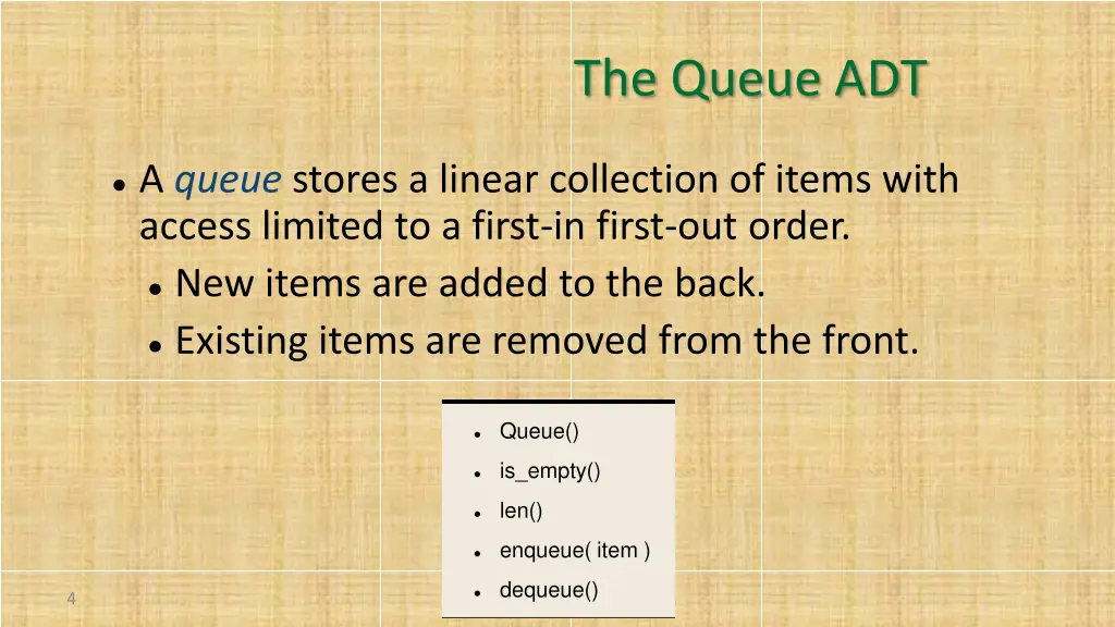 the queue adt