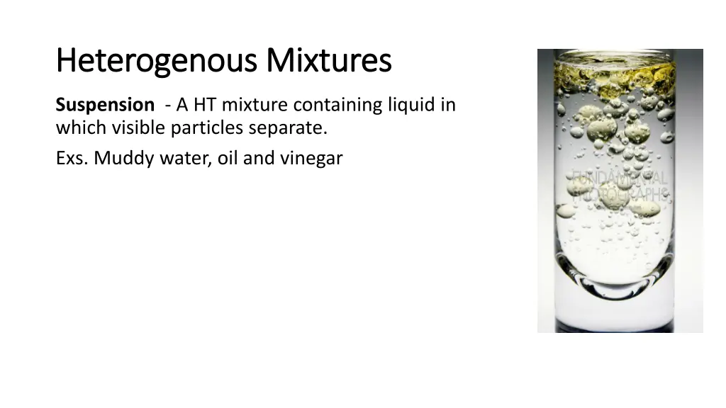 heterogenous heterogenous mixtures