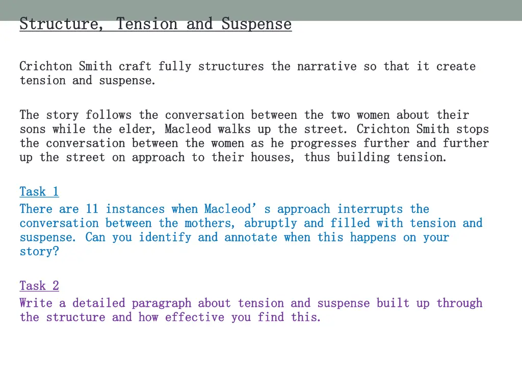 structure tension and suspense structure tension