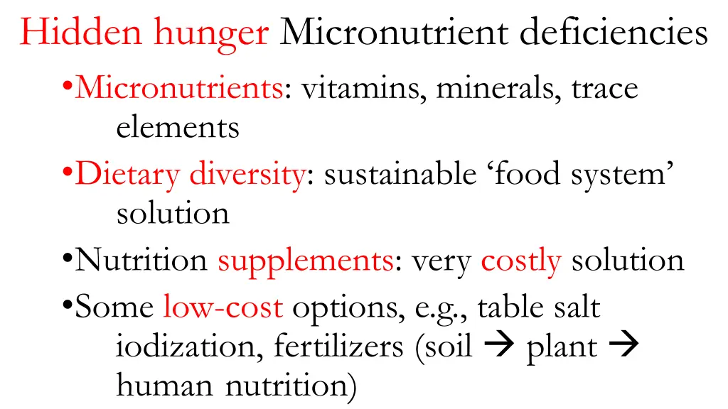 hidden hunger micronutrient deficiencies