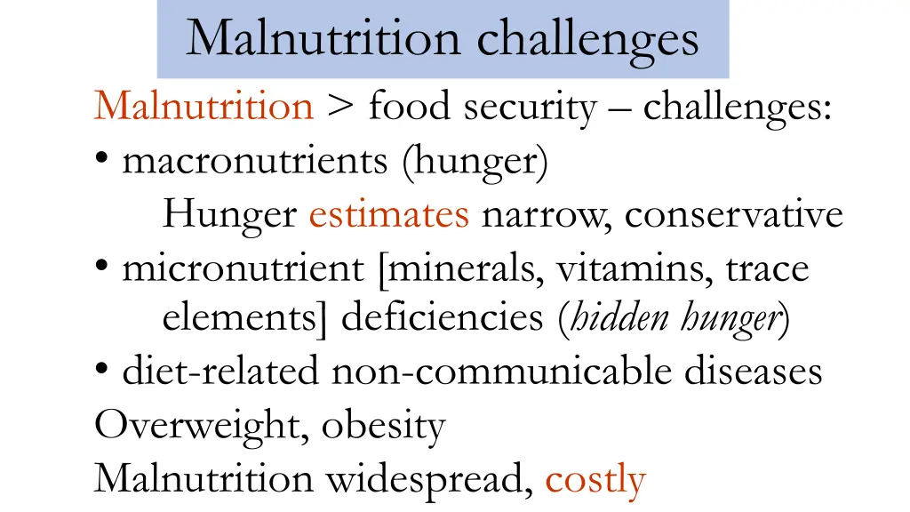 malnutrition challenges malnutrition food