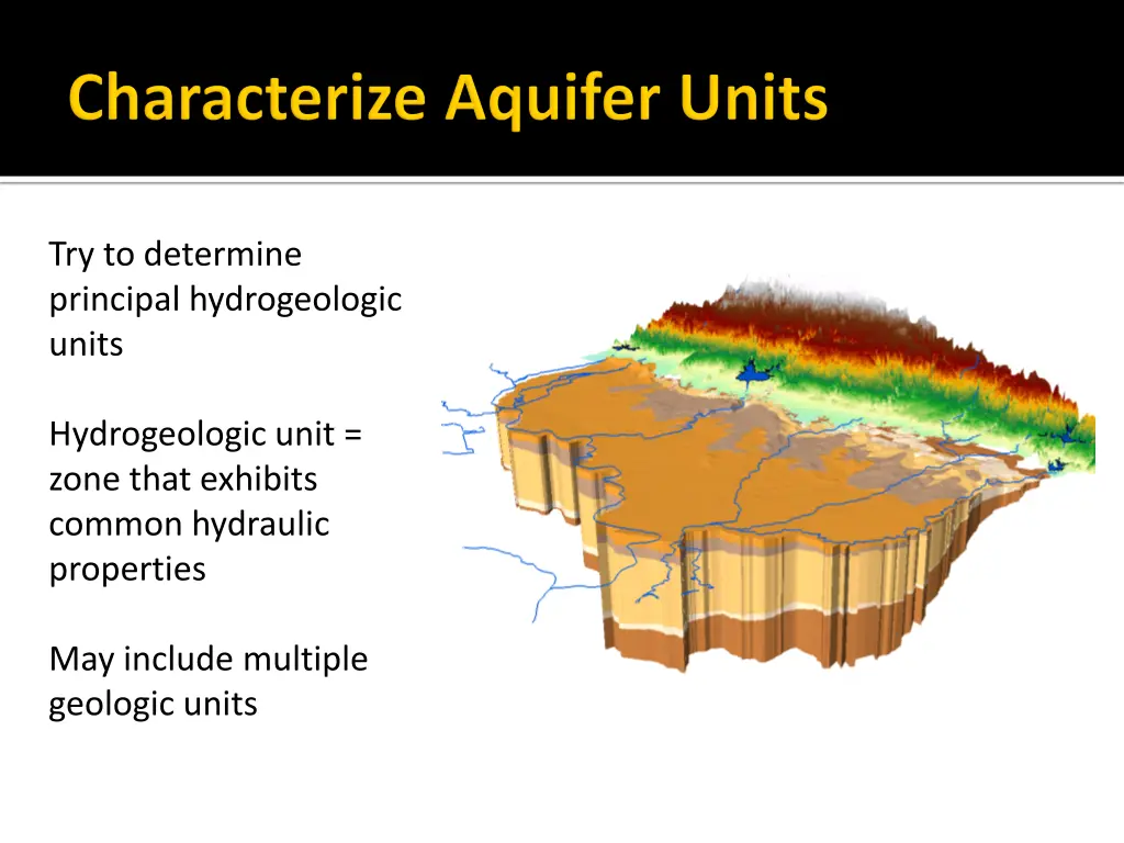 try to determine principal hydrogeologic units