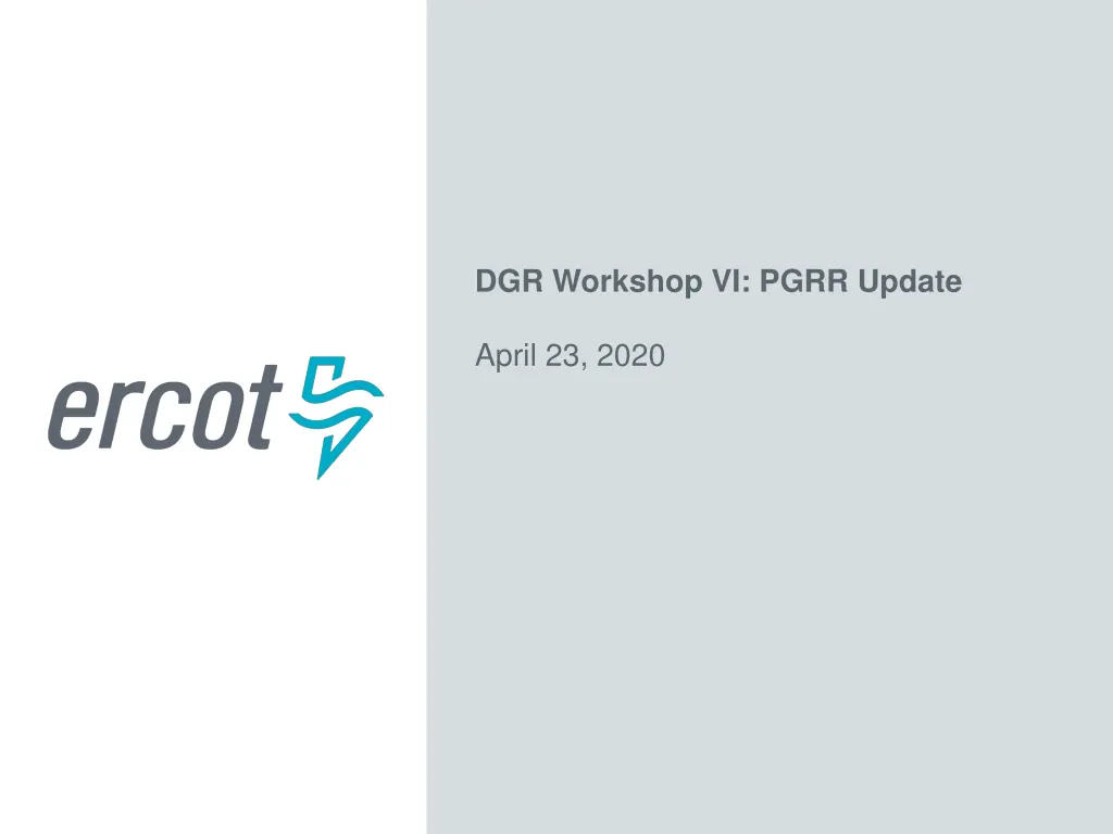 dgr workshop vi pgrr update