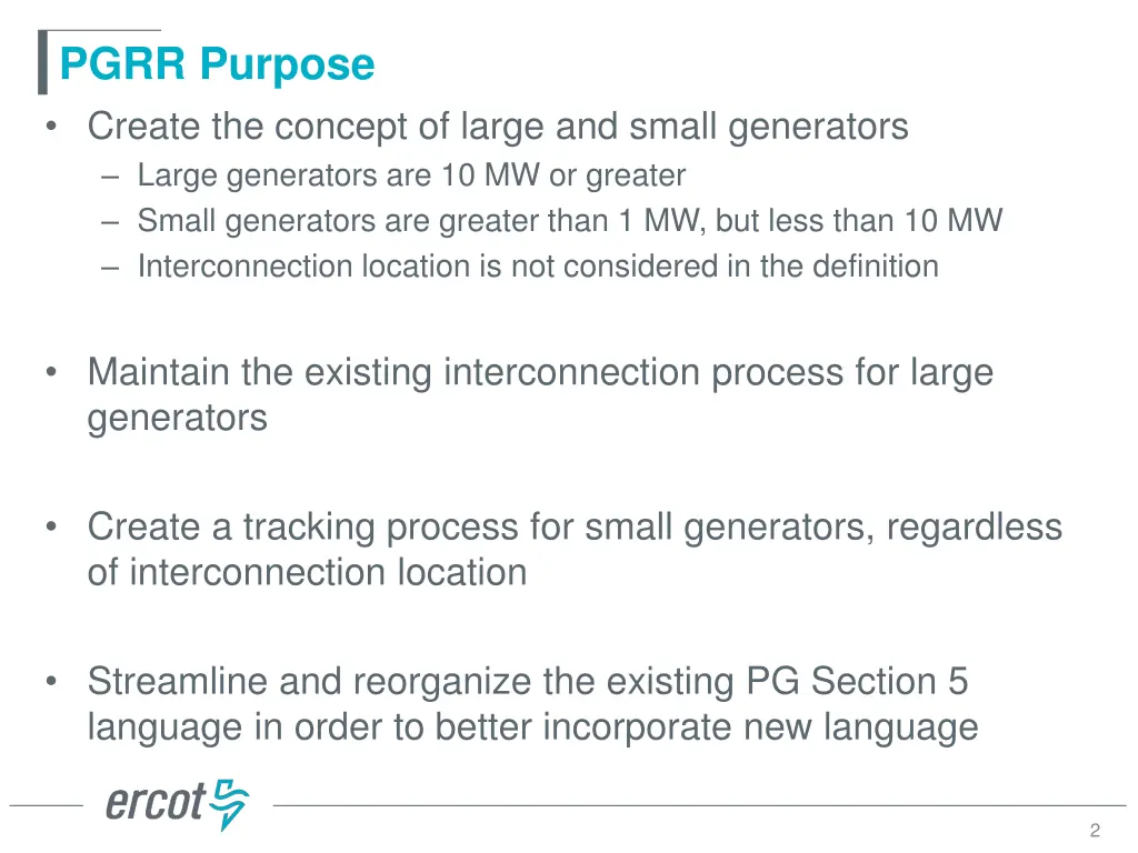 pgrr purpose create the concept of large