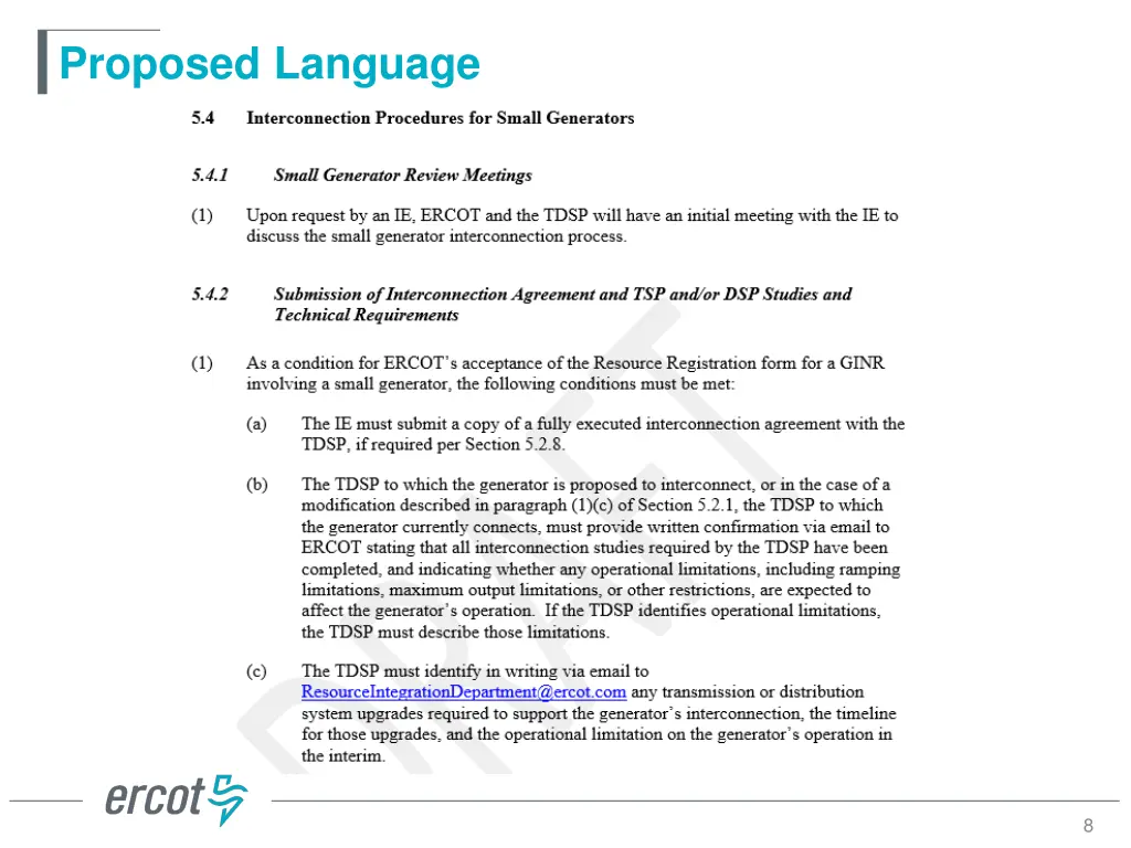 proposed language
