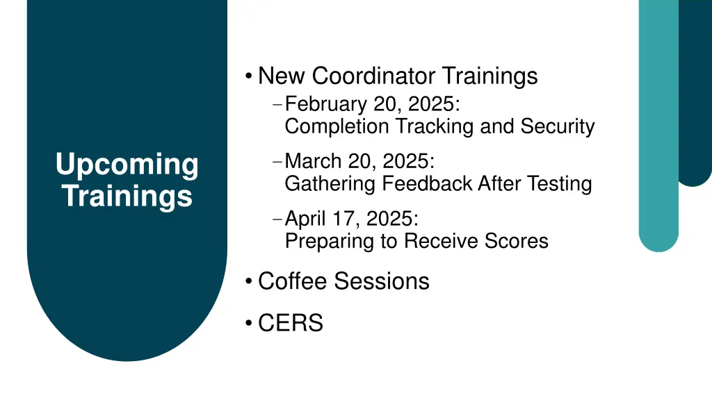 new coordinator trainings february 20 2025