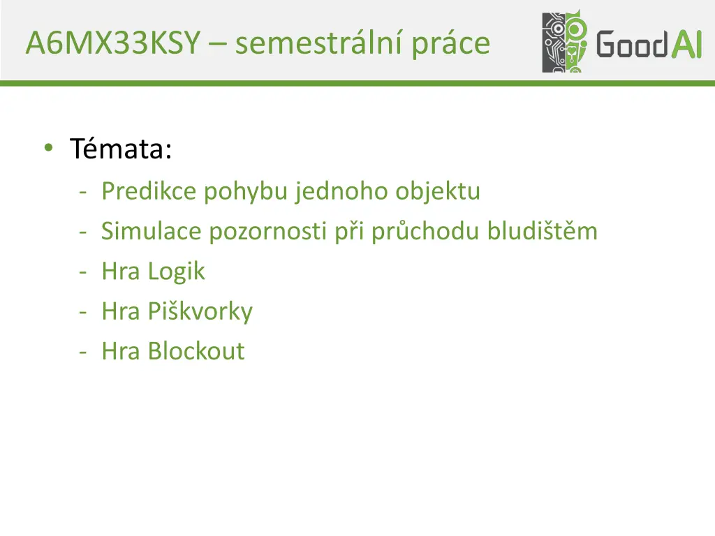 a6mx33ksy semestr ln pr ce