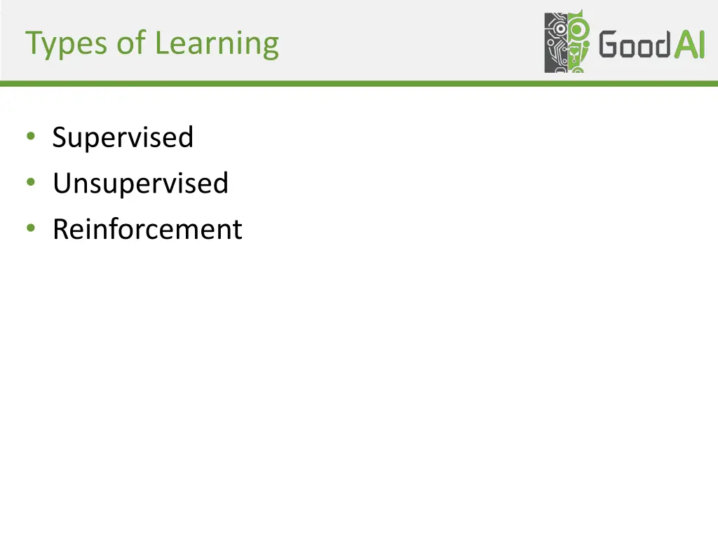 types of learning