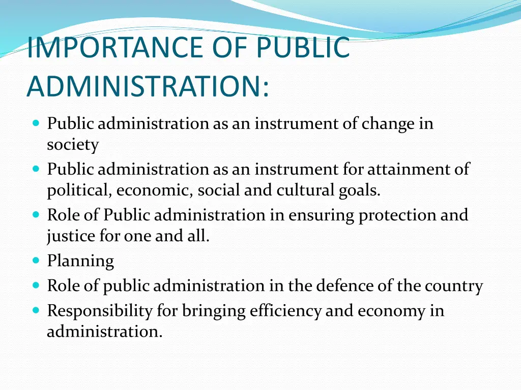 importance of public administration