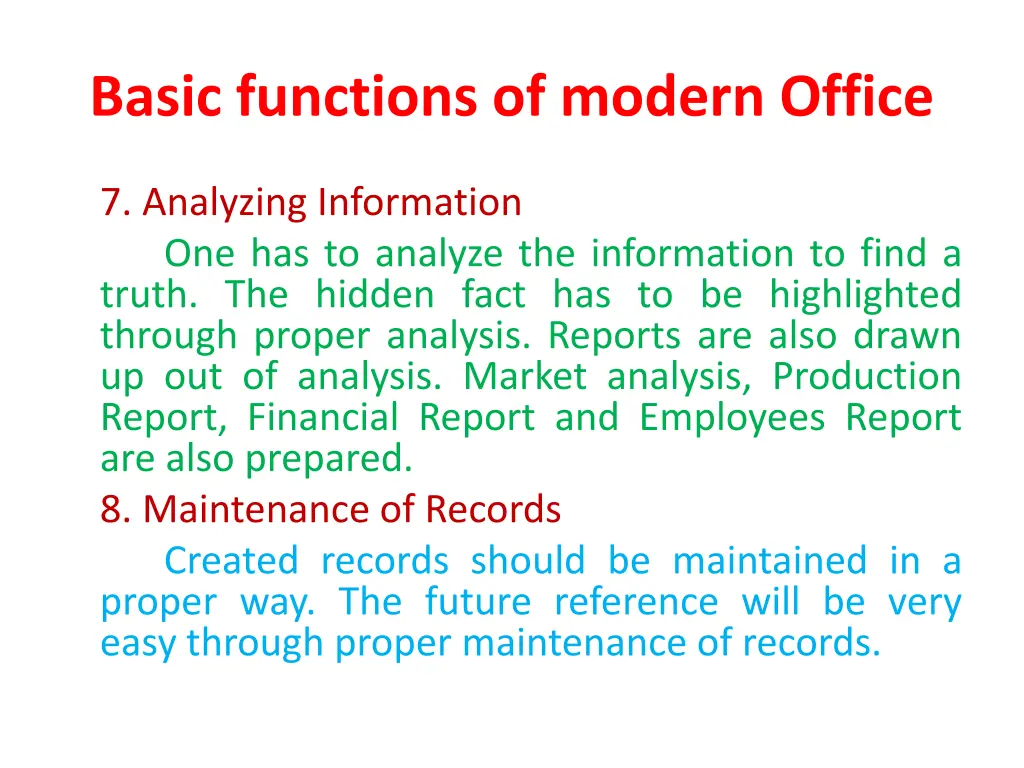 basic functions of modern office 3