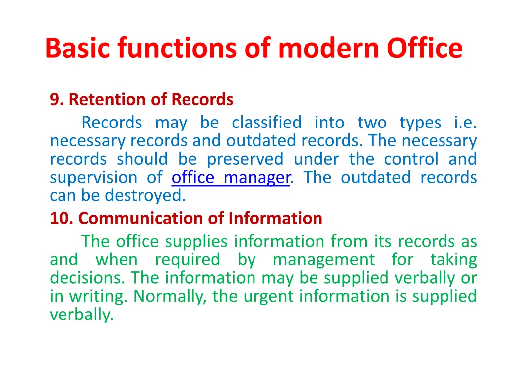 basic functions of modern office 4