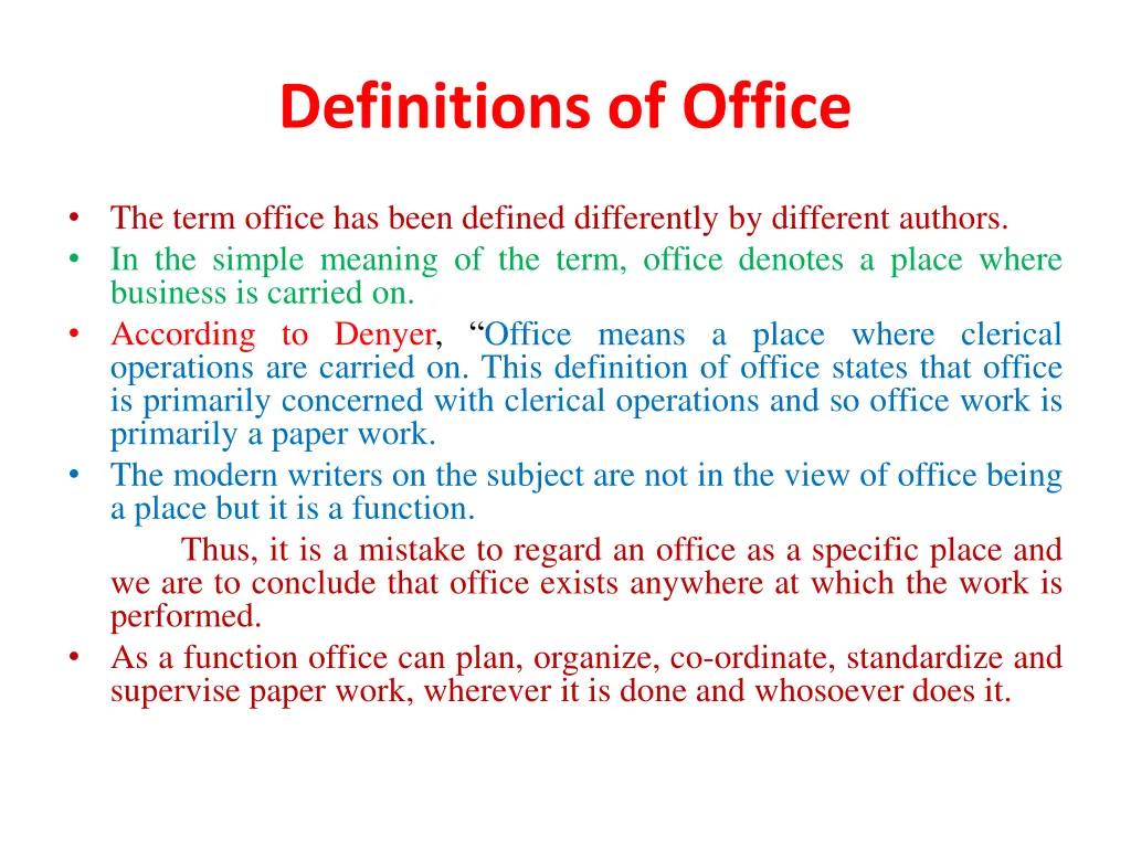 definitions of office