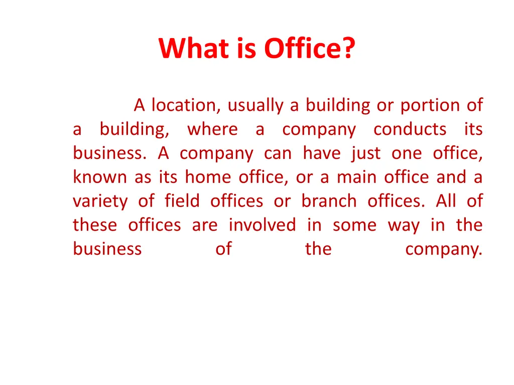 what is office