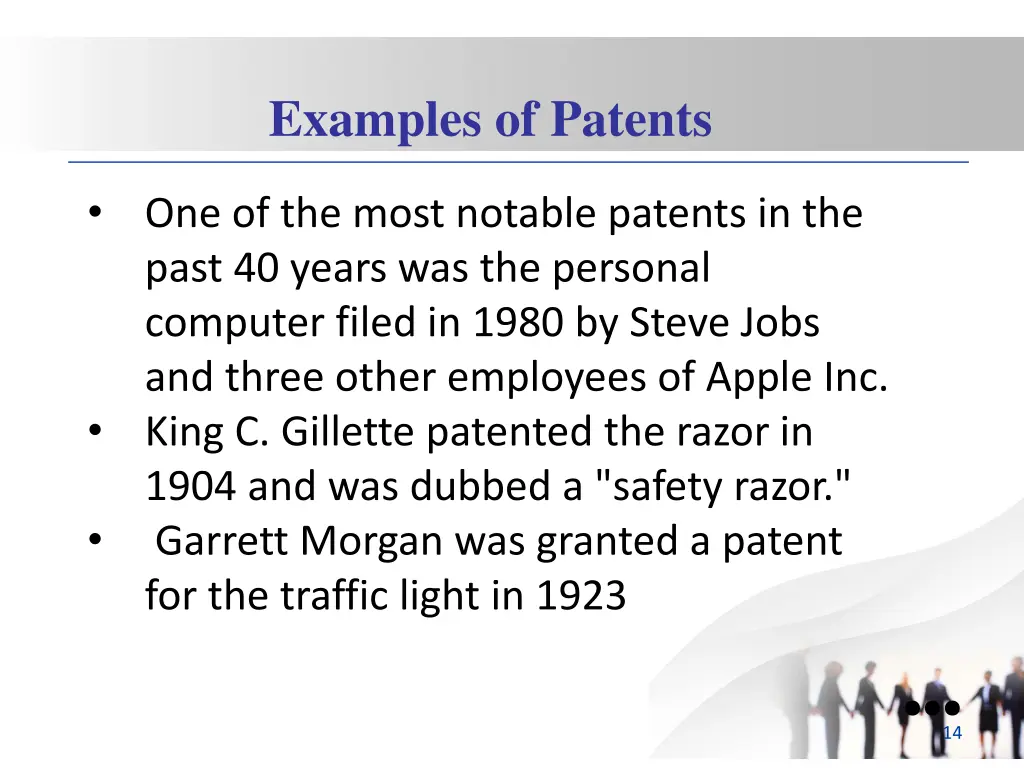 examples of patents