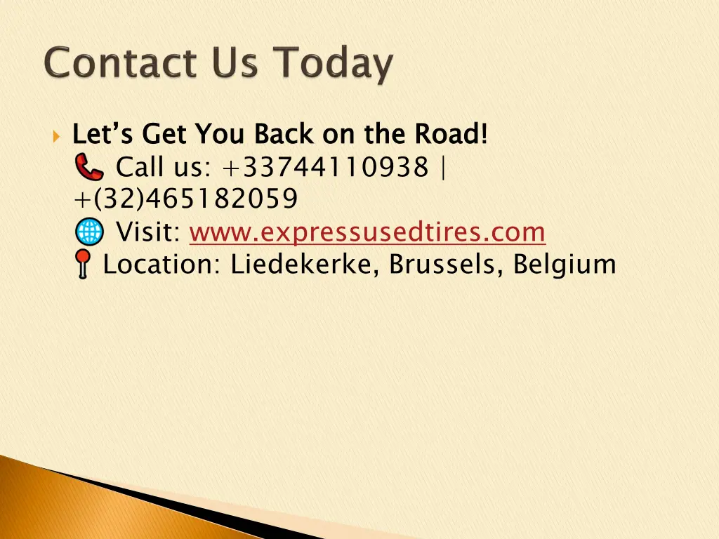 let s get you back on the road call