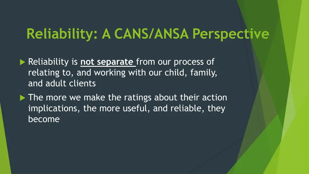 reliability a cans ansa perspective