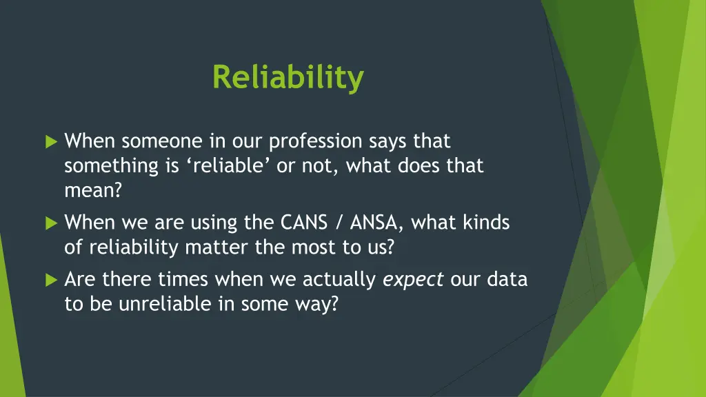 reliability