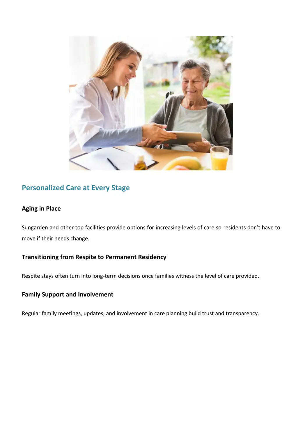 personalized care at every stage