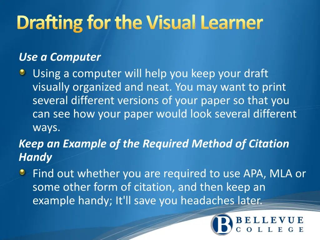 drafting for the visual learner