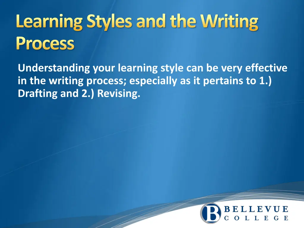 learning styles and the writing process