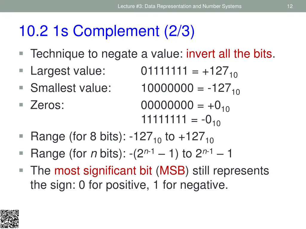 lecture 3 data representation and number systems 9