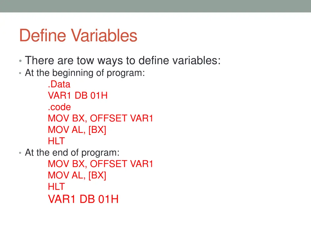 define variables
