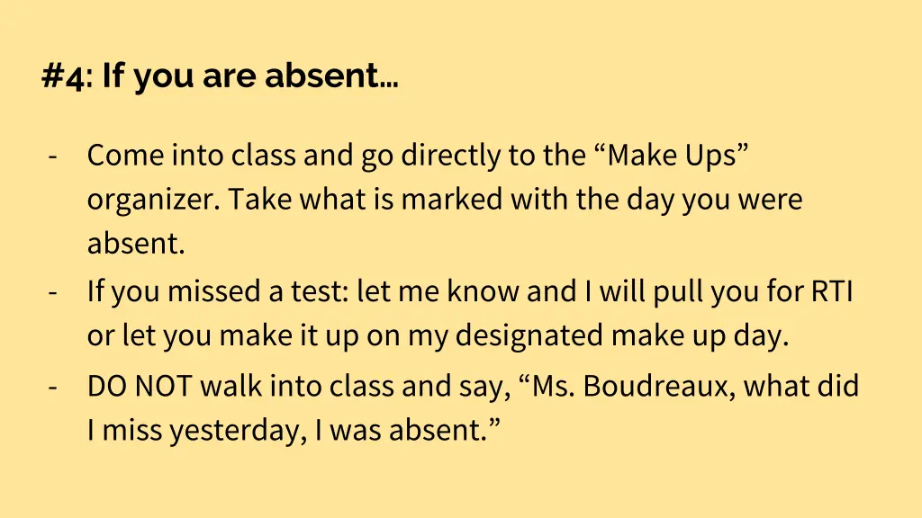 4 if you are absent