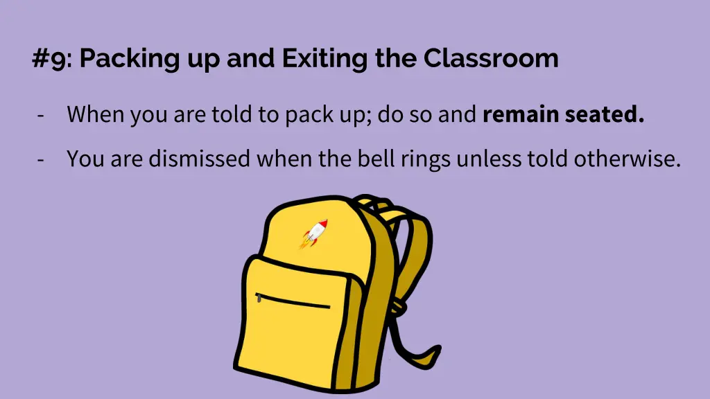 9 packing up and exiting the classroom