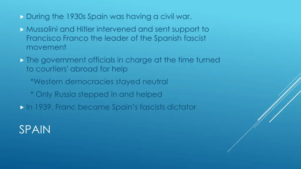 during the 1930s spain was having a civil war