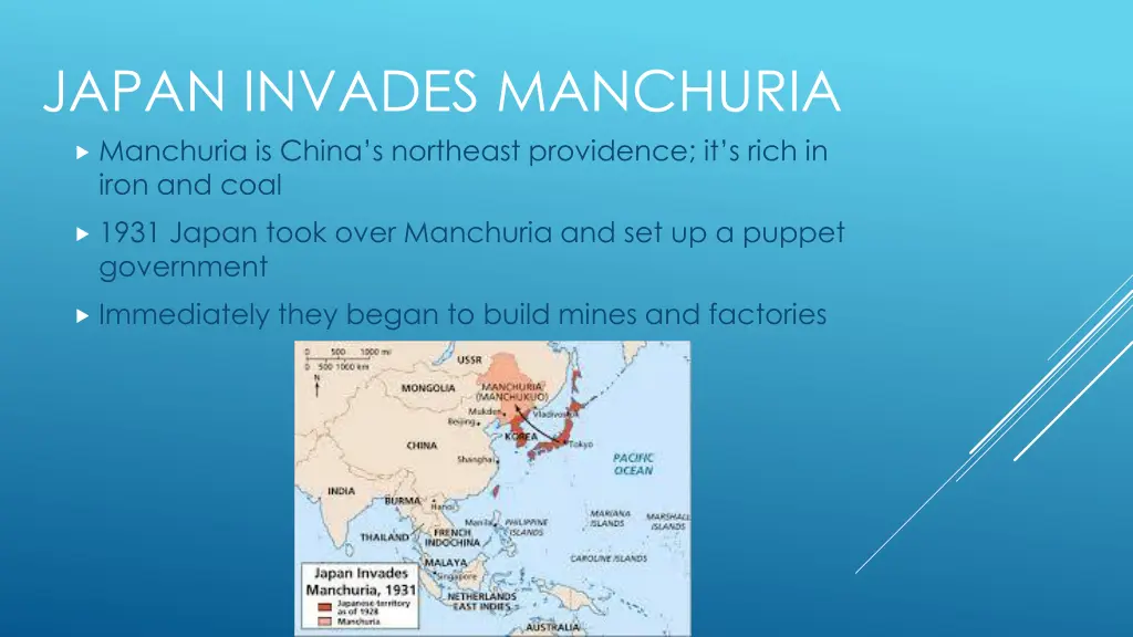 japan invades manchuria manchuria is china