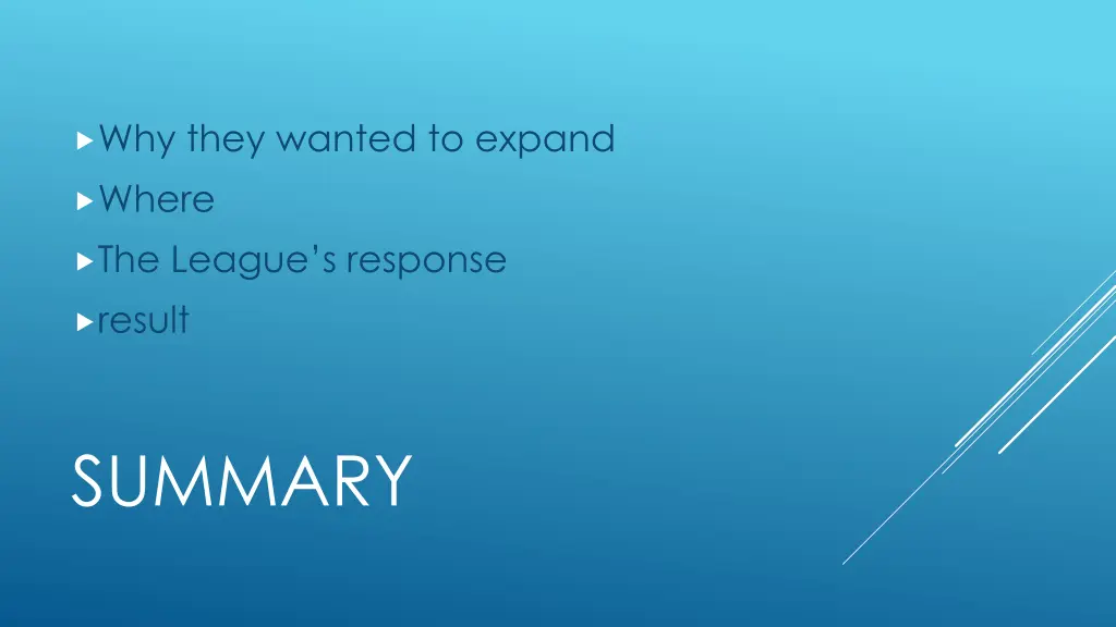 why they wanted to expand