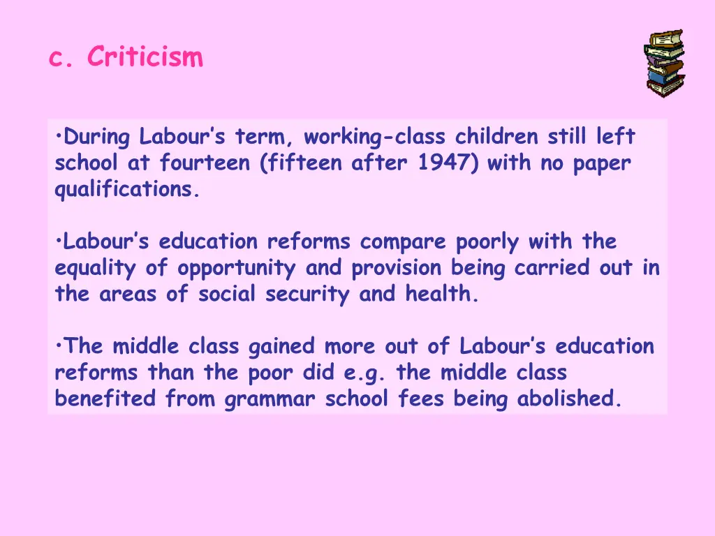 c criticism