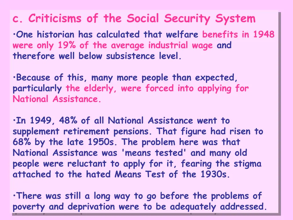 c criticisms of the social security system 1