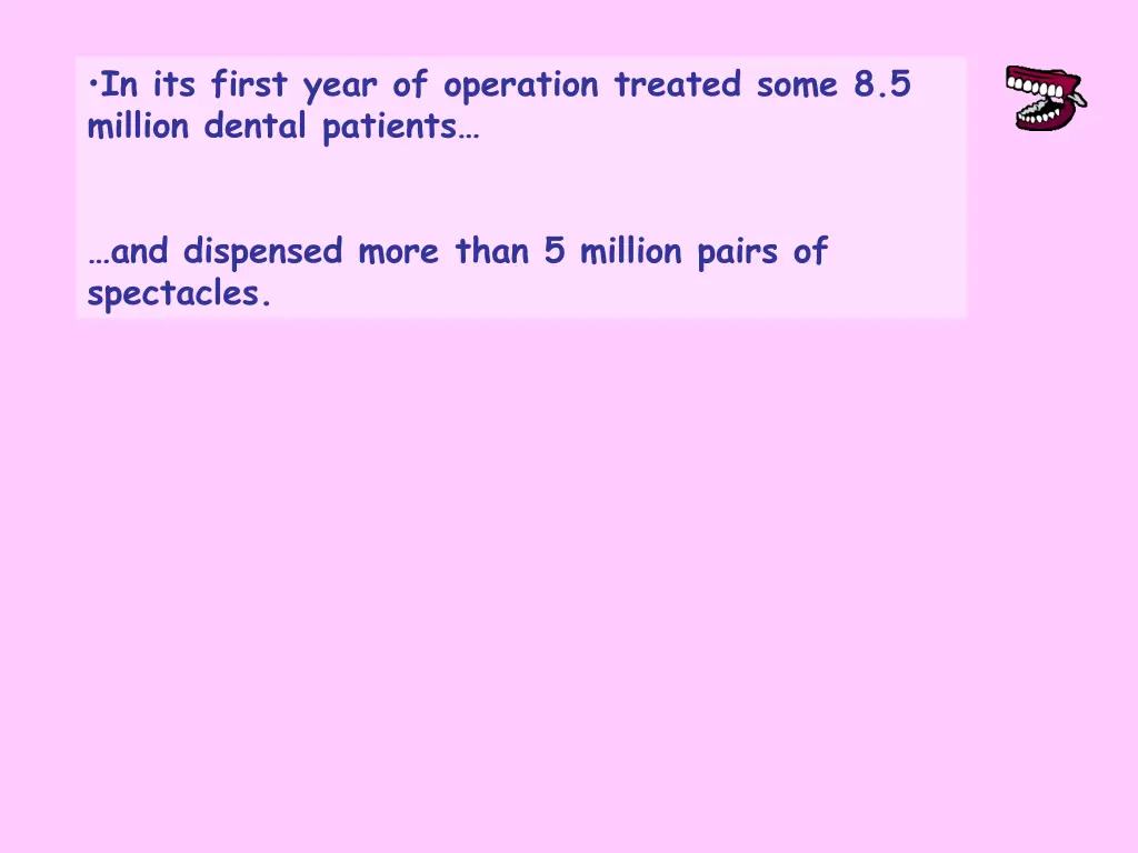 in its first year of operation treated some
