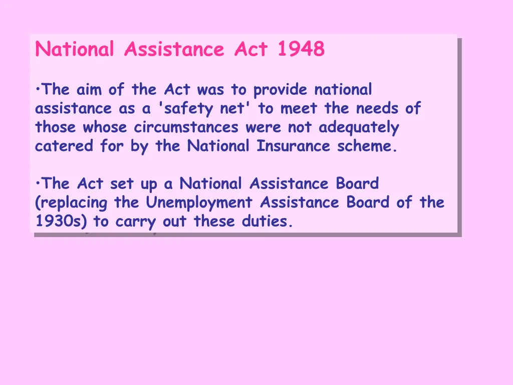 national assistance act 1948