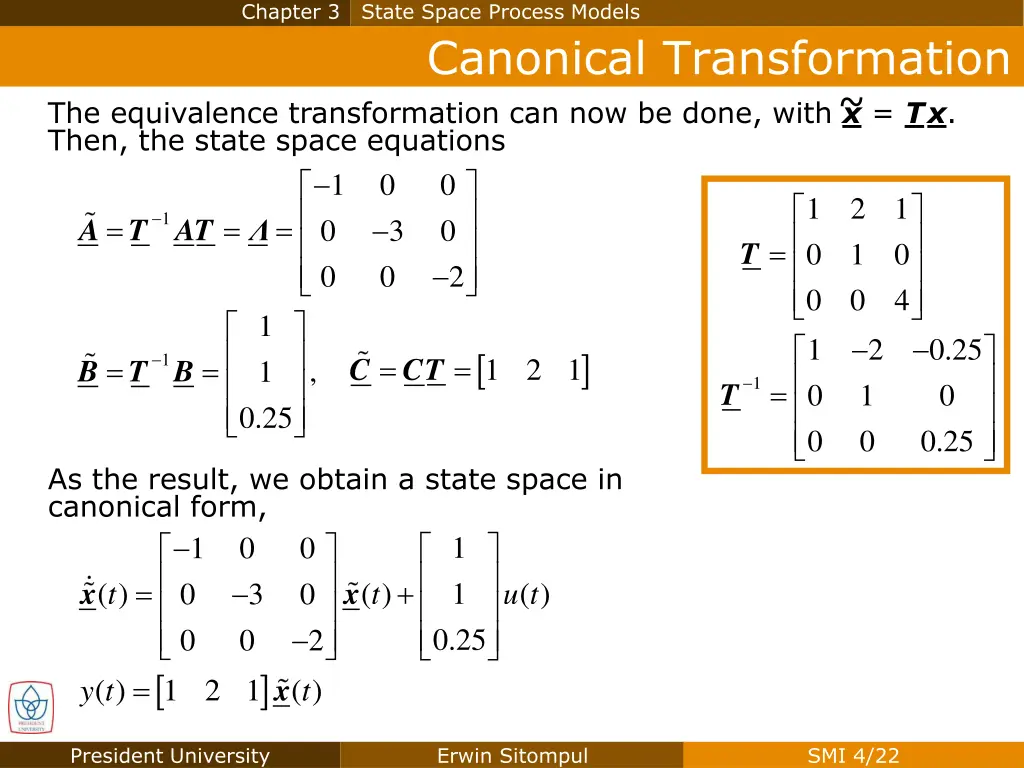 state space process models canonical