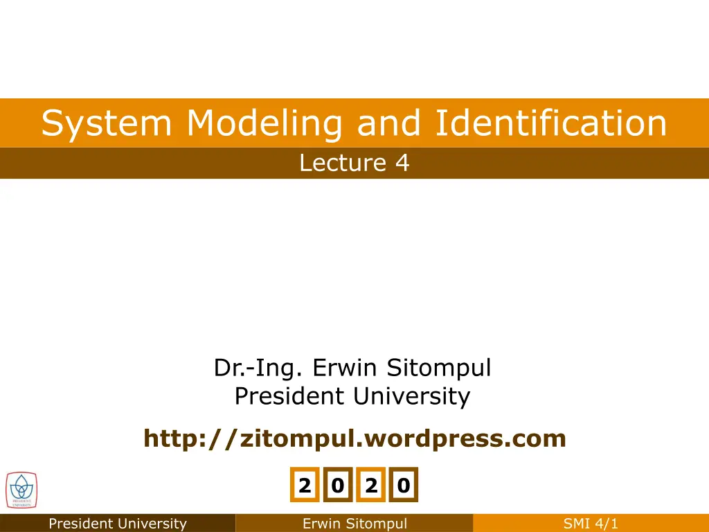 system modeling and identification