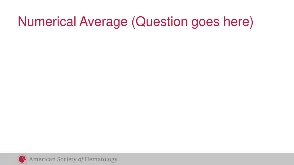 numerical average question goes here