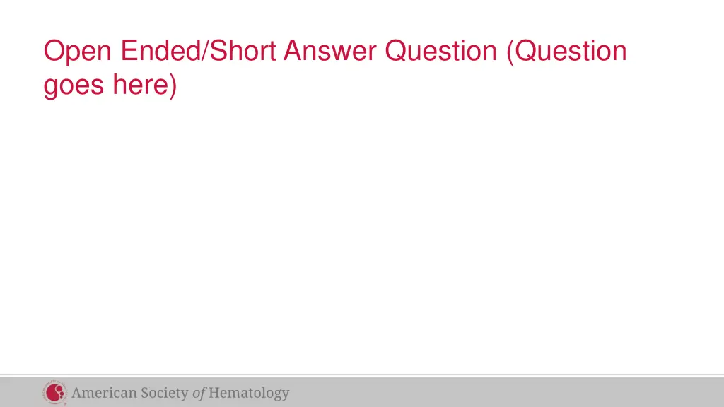 open ended short answer question question goes