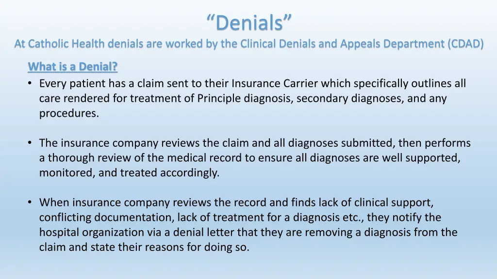 denials