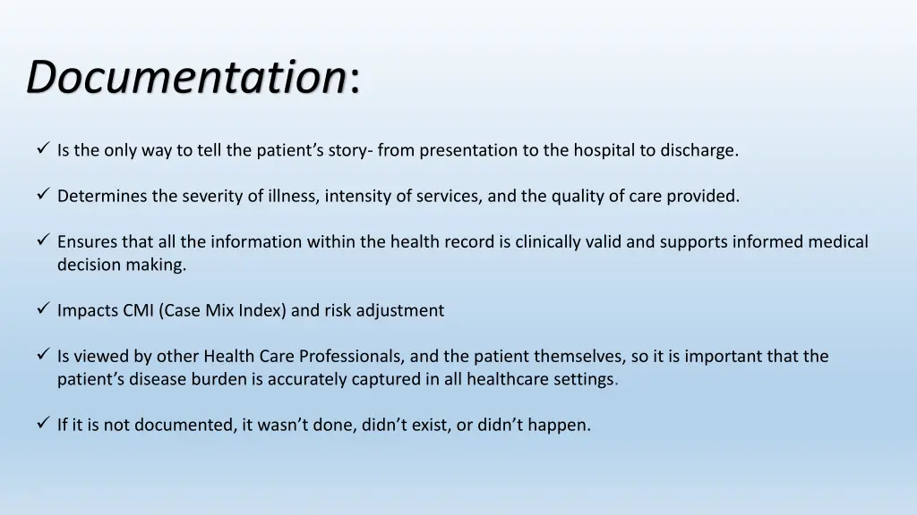 documentation