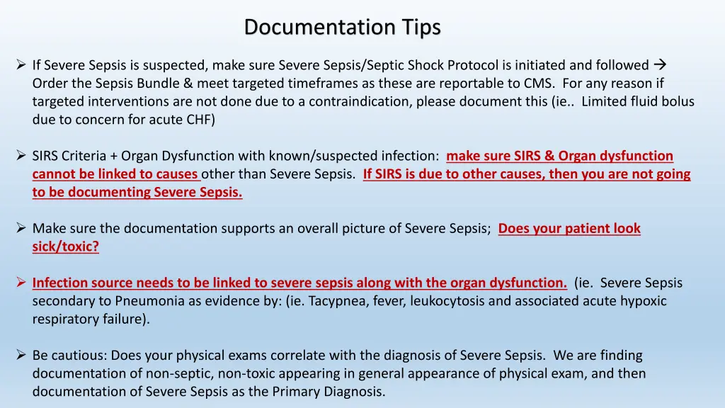documentation tips