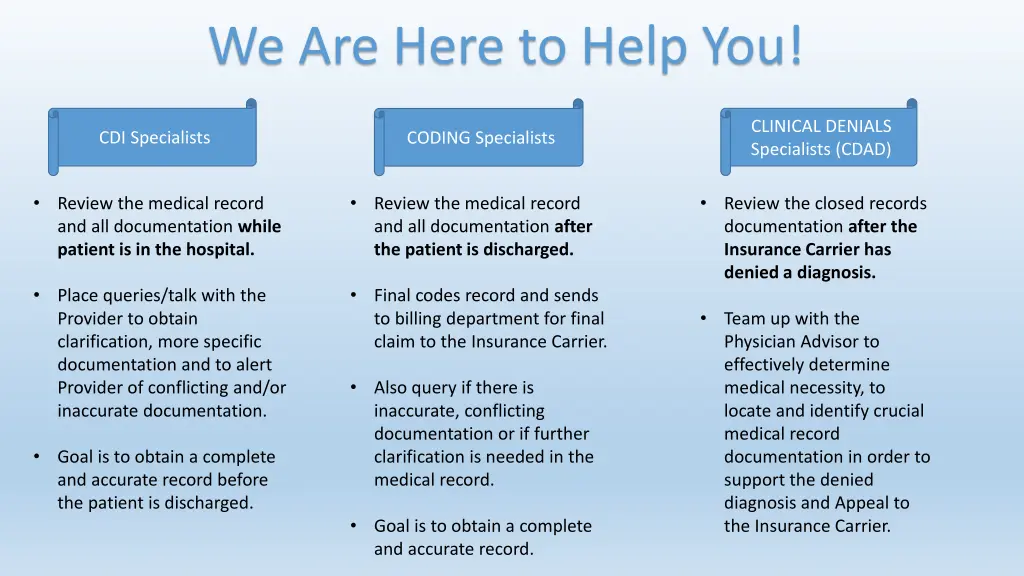 we are here to help you
