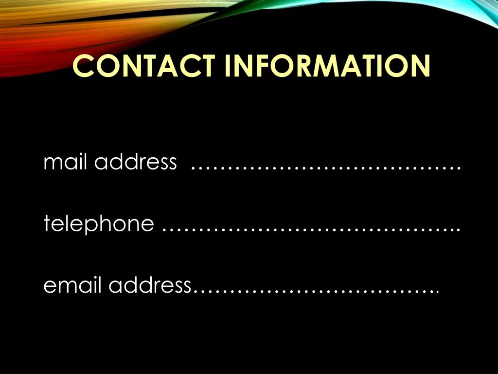 contact information