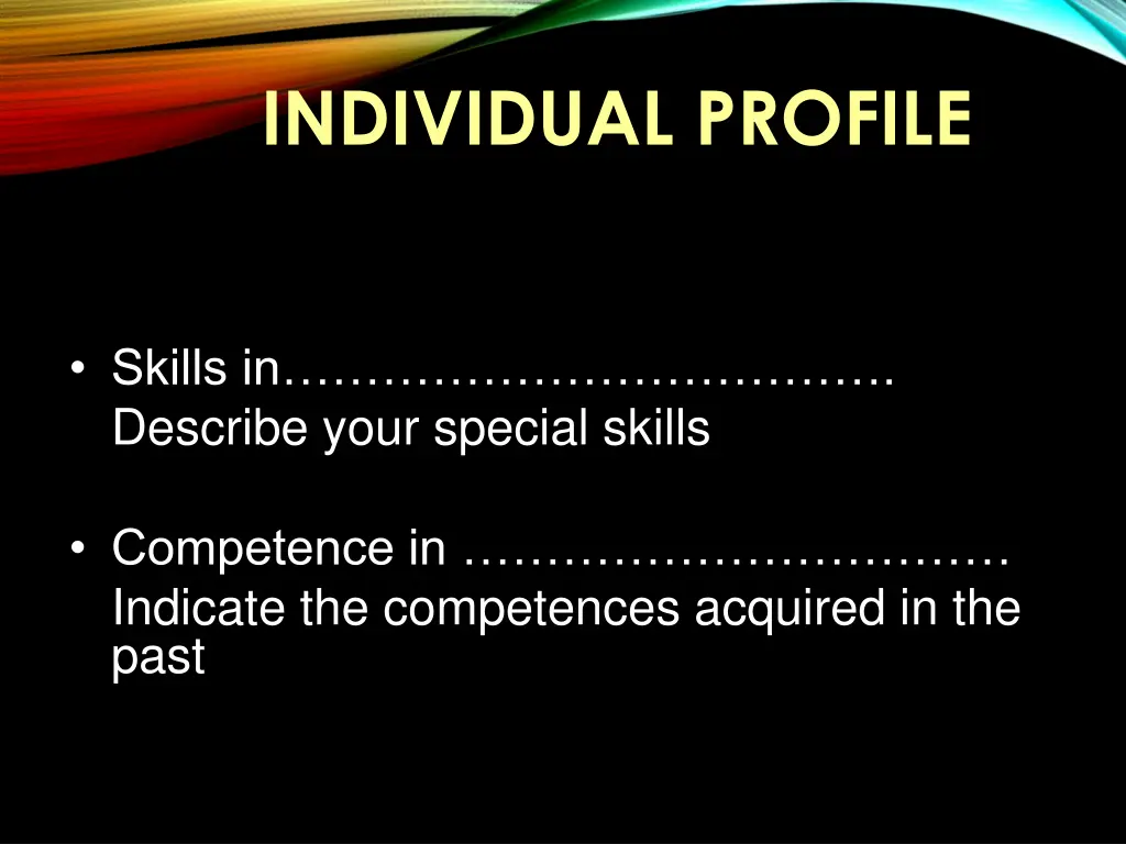 individual profile