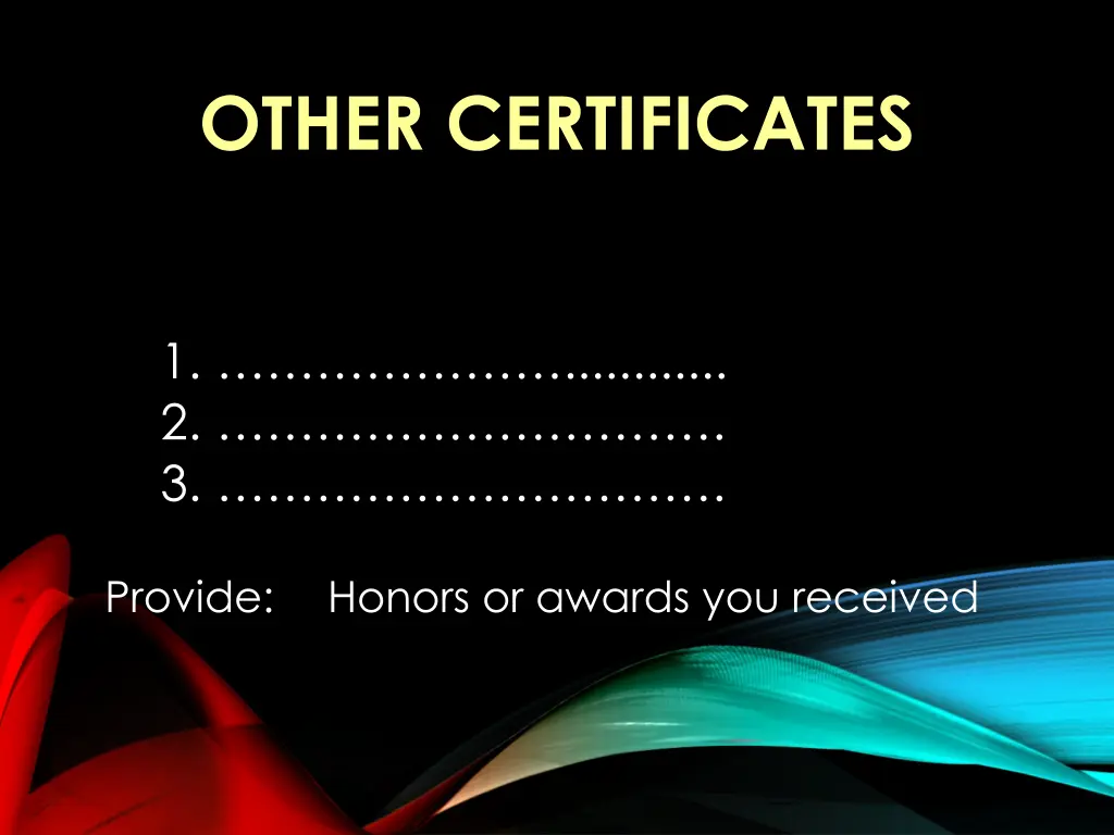 other certificates 1